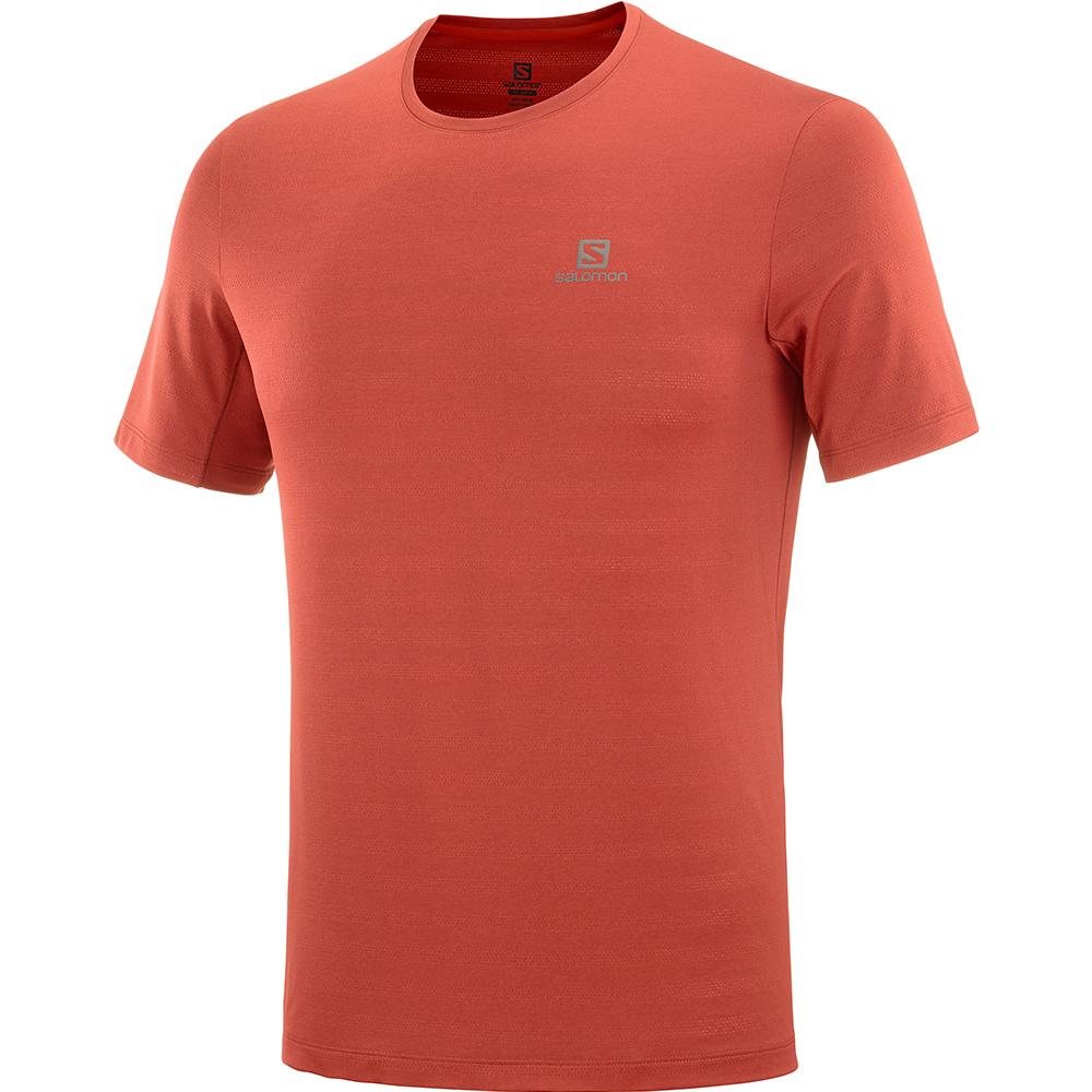 Salomon Singapore Mens T-shirts - XA M Red | 38659-HXBE